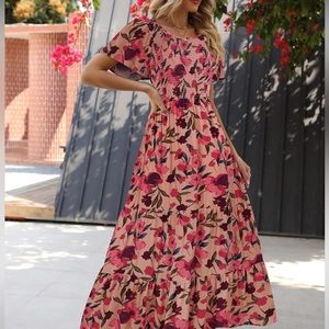 Floral Boho Maxi Dress.